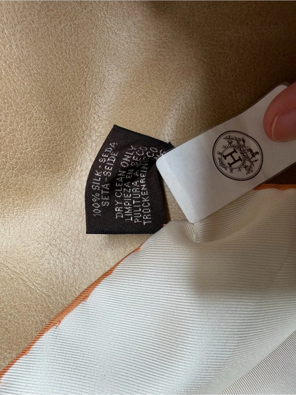 Hermes La Ligne de Fouet Silk Scarf